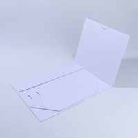 Boîtes à souvenirs rigides pliables à nœud en ruban blanc élégant personnalisées pour les mariages