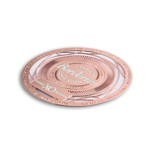 ที่คั่นหนังสือโลหะรูปทรงกลมสีโรสโกลด์หรูหราแบบขายส่ง พร้อมโลโก้แบบนูนต่ำ - Product Image 3