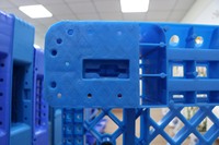 NEXARA Palettes européennes écologiques en HDPE 14kg 1200*1000*150mm Offre Spéciale Surface d'entrée à 4 voies à simple face Trois coureurs