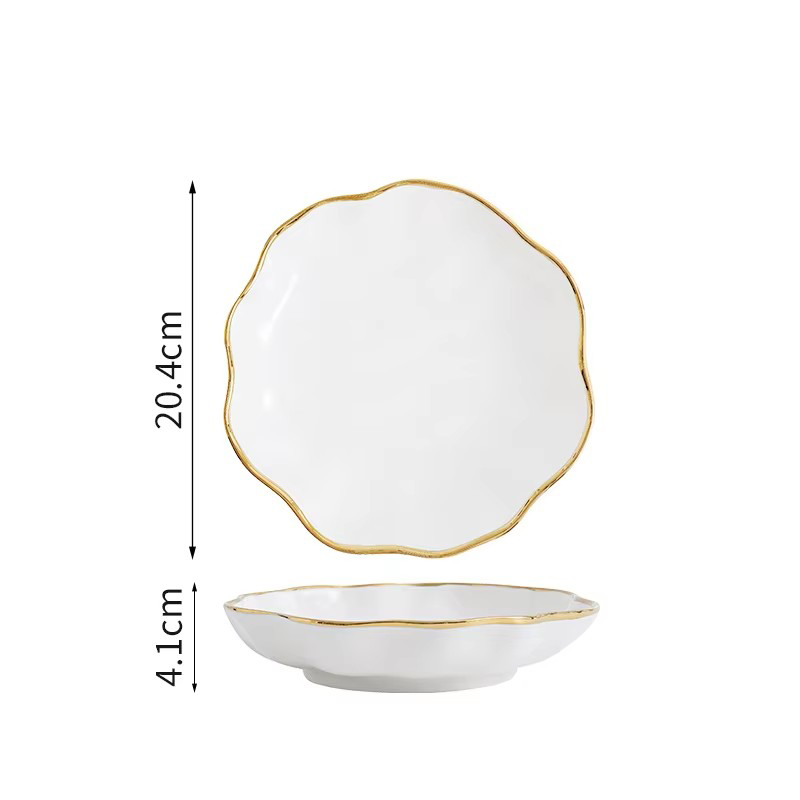 white 8 inch deep plate