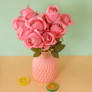 Meiyu Craft Flowers - Bouquet de roses artificielles à 11 têtes, longue tige de 30 cm à 100 cm, décoration de mariage et de maison - Product Image 1
