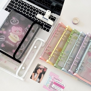 <span class=keywords><strong>Album</strong></span> <span class=keywords><strong>photo</strong></span> A5 compact à double bouton pour collection d'idols, couverture en PVC, matériau plastique écologique brillant - Product Image 2