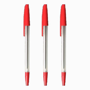 Pulpen Plastik Logo Kustom Termurah Grosir Laris Manis 3 Warna dengan Tutup - Product Image 6