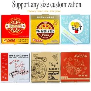 Design personalizzato scatola di pizza 6 7 8 9 10 11 12 13 14 15 16 17 18 <span class=keywords><strong>19</strong></span> pollici scatola di imballaggio della pizza ondulata per il ristorante - Product Image 6