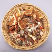 HXZ028 Tisane personnalisée en vrac d'orange et de citronnelle, mélange d'herbes, fleurs et fruits séchés, vente en gros