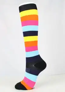 Calcetines de compresión personalizados para hombre y mujer, calcetín hasta la rodilla para correr, deportes, enfermera atlética, 20-30mm Hg