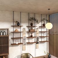 Étagère de chambre suspendue en aluminium, design minimaliste moderne, multi-niveaux, résistante à l'humidité, construction sans dossier