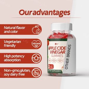 Gommes en poudre de vinaigre de cidre de pomme biologique OEM Gommes en gélules Premium Keto ACV Gommes pour ventre plat Riche en vitamines pour la santé intestinale - Product Image 6