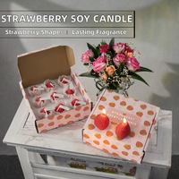 Velas Aromáticas de Parafina Hechas a Mano con Forma de Fresa para Bodas, Año Nuevo, Halloween - Decoración para el Hogar de Larga Duración