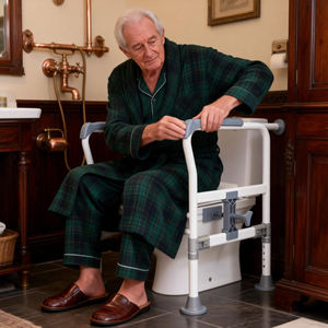 Barre di Sicurezza <span class=keywords><strong>per</strong></span> WC JINDA Regolabili in Altezza, Capacità 150kg, Design Moderno Pieghevole <span class=keywords><strong>per</strong></span> Uomini e Anziani - Product Image 5