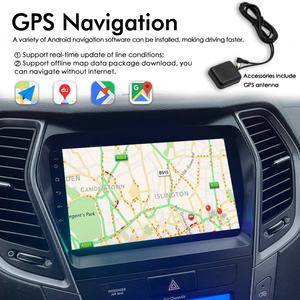 8GB+128GB GPS Navigation <b>Android</b> 13 AI Voice Car Radio Stereo for Hyundai Santa Fe 3 2013-2016 Wireless CarPlay Multimedia Video - Product Image 5