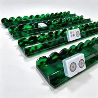 Support de Mahjong Pliable Moderne de Luxe en Acrylique de 20 Pouces avec Double Rail et Support Magnétique à Pousser – Idéal pour Casino, Jeux Familiaux et Maison