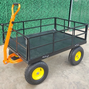 Carros de Jardín de Gran Capacidad, Carro de Jardín con Capacidad para 1400 Libras, con Laterales de Malla Extraíbles para Jardín, Granja, Patio - Product Image 6