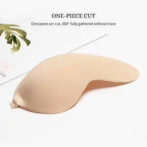 Self Adhesive Bra Mango Shape Strapless Backless Front Closure Bra Silicone Push Up Invisible Sticky Bra For Women