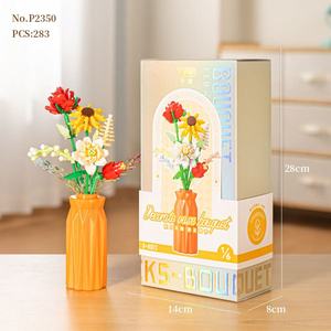 Set <span class=keywords><strong>di</strong></span> elementi da costruzione romantici classici per bambini piante in vaso succulente Cactus Gypsophila giardini albero Bonsai modello <span class=keywords><strong>di</strong></span> mattoni giocattoli - Product Image 6