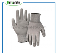 Gants de travail en polyester de calibre 13, gants de sécurité flexibles avec revêtement en PU, revêtement en polyuréthane