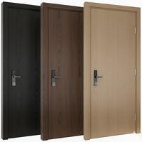 Porte intérieure en bois blanche minimaliste moderne avec ligne géométrique sculptée, porte de chambre d'hôtel d'appartement de luxe en contreplaqué MDF