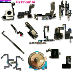 100% أصلي وحدة كاميرا أمامية كبيرة وصغيرة منفذ شحن سماعة مرتفعة مرنة هزازة لهاتف أيفون 14 جزء مرن من قطعة مقطع الأذن - Product Image 2