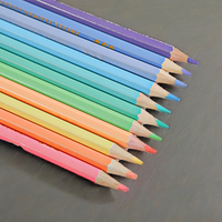 Macaron Hexagonal Ramolli Conseil 12-Box PVC Crayons de Couleur En Gros 7 Pouces Papeterie Macaron Crayons De Couleur