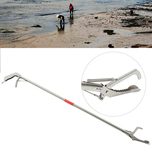 Pinzas de acero inoxidable para <span class=keywords><strong>cangrejo</strong></span>, resistencia al deslizamiento, diseño de <span class=keywords><strong>Punta</strong></span> ranurada, pinzas de tijera de pesca multifunción para pescar - Product Image 6
