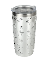 Nouveau modèle, série de gobelets à eau en plastique à texture étoilée, ensemble de cinq pièces avec paille, cadeaux d'affaires, réutilisables et écologiques, 24 oz