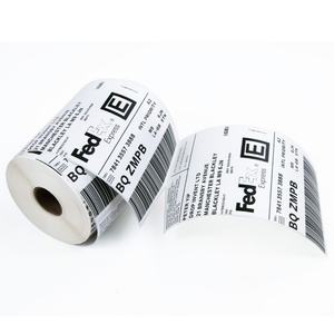 Etiqueta de Envío Térmica Directa con Impresión de Logotipo Personalizado para Código de Barras con Línea de Perforación, Etiqueta de Guía de Envío A6 - Product Image 2