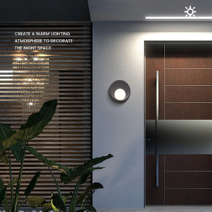 Lámpara de pared minimalista para interiores y exteriores SKD, aplique de pared led redondo de 12W para pasillo - Product Image 2