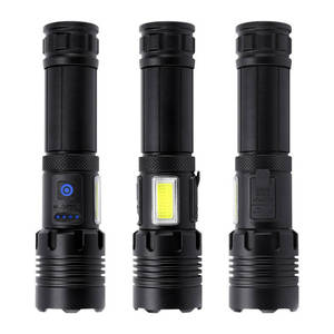 Chuangyunmai XHP90 Telescopic Zoom Flashlight USB <b>Rechargeable</b> High Intensity <b>LED</b> Torch With Side COB <b>Light</b> - Product Image 3