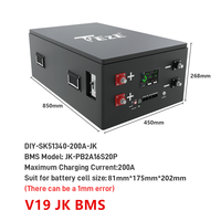 Boîtier de Batterie LiFePO4 16S 51.2V 280Ah 330Ah 340Ah avec BMS JK-PB2A16S20P, Écran LCD 4.3 Pouces et Tous les Accessoires