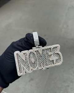 Cadena Cubana de Plata de Ley 925 de Dos Tonos para Niños, de Primera Calidad, Moderna, Glamorosa y Clásica, con Diamantes Certificados por IGI, Hinduismo - Product Image 3