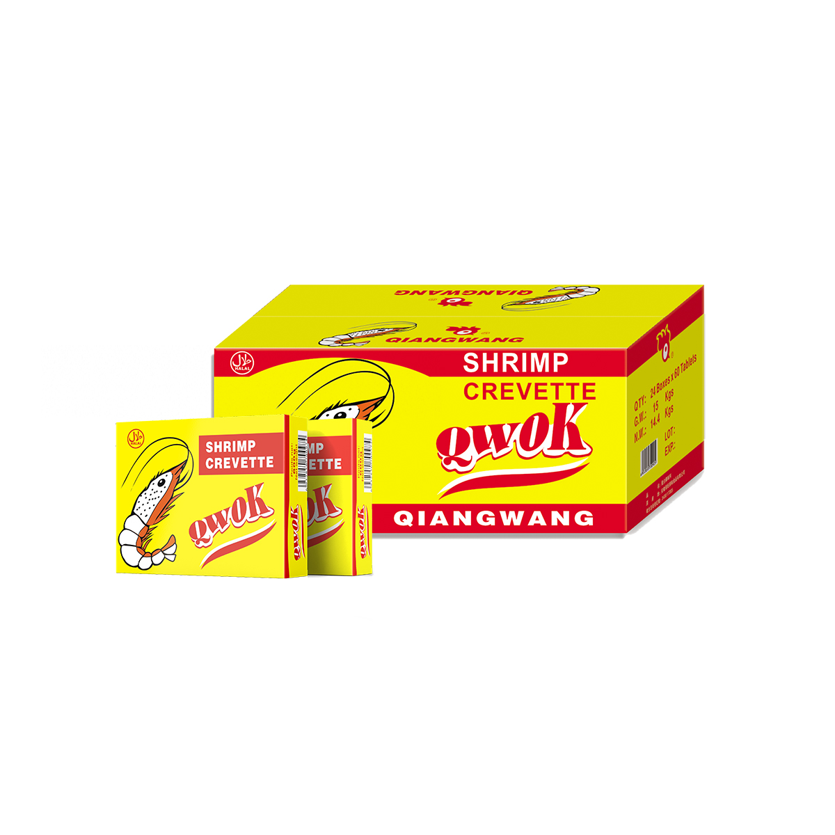 Серия qwok, Халяльные креветки, растворимый твердый суп