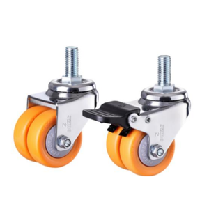 Doppel rad 2 Zoll Nylon Rollen Hochleistungs-Dreh möbel bewegliche Räder für Stuhl und gewerbliche Ausrüstung - Product Image 1