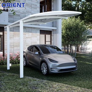 Abri de voiture moderne en aluminium à <span class=keywords><strong>pente</strong></span> simple ou <span class=keywords><strong>double</strong></span>, abri de voiture en polycarbonate et aluminium - Product Image 1