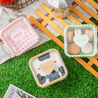 Tiramisu boîte à Bento 450ml emballage de Dessert de gâteau boîtes en plastique pour la nourriture