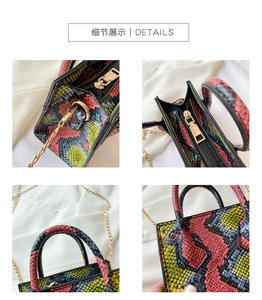 Женские сумки со змеиным принтом, роскошные мини-сумки, брендовые кошельки, сумки 2021 женщин, дизайнерские маленькие сумки через плечо, сумки через плечо - Product Image 2