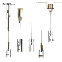 OEM haute qualité 1.5mm fil d'acier inoxydable suspendu kit de câble suspendu câble de plafond pince accessoires tiges réglables