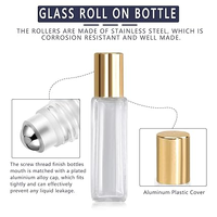 Flacons roll-on carrés transparents en verre 3M, vides, pour échantillons de parfums et huiles essentielles, 100 pièces