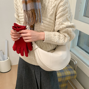 Bolso de Hombro Estilo Coreano Casual para Mujer, Invierno 2025, Nuevo, Moderno, Combinable con Todo, Inspirado en Instagram, Color Sólido, Estilista - Product Image 3