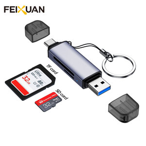 Feixuan Tùy Chỉnh 2-Trong-1 TF/<span class=keywords><strong>SD</strong></span> Đầu Đọc Thẻ <span class=keywords><strong>USB</strong></span> 3.0 5Gbps Truyền Tốc Độ Cao Bộ Nhớ Đầu Đọc Thẻ Cho Điện Thoại Di Động Máy Tính Xách Tay - Product Image 1