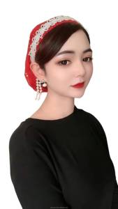 Versatile Beaded Sequin Fabric Breathable Eco-friendly Fashionable Multifunctional Headscarf High Quality Low Price Women's Hat - Product Image 4