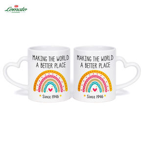 Servicio de Diseño Gratuito para Regalos del Día de la Madre, Taza de Cerámica con Asa de Corazón, Impresión Divertida, Venta al por Mayor, Logotipo Personalizado, Taza de Porcelana Blanca - Product Image 2