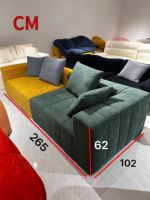 Canapé en tissu style italien de luxe, design simple à touches de piano, canapé modulaire moderne trois places en ligne droite pour appartement et villa