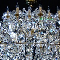 Grands lustres en cristal de globe de plafonnier de mariage d'hôtel de décoration de maison d'or personnalisé pour des hôtels