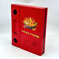 Caja Combinada de Papel Corrugado Personalizada al por Mayor, Biodegradable, para Comida para Llevar, Envasado de Comida Rápida para Alimentos Fritos, Salsas y Bebidas