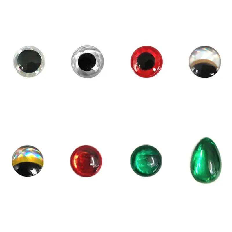 OEM 3d fish eyes realistic holographic diy 3mm-7mm 3d Simulation Artificial 3d eyes for fishing lures