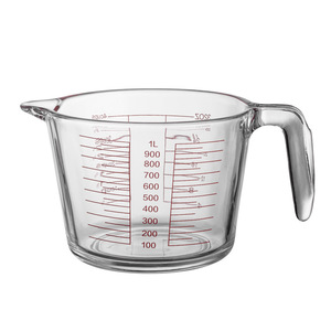 Glass Measuring Cup 500ml 1000ml With Handle V-Shaped Spout For Kitchen Baking Milk Mixing - Product Image 5