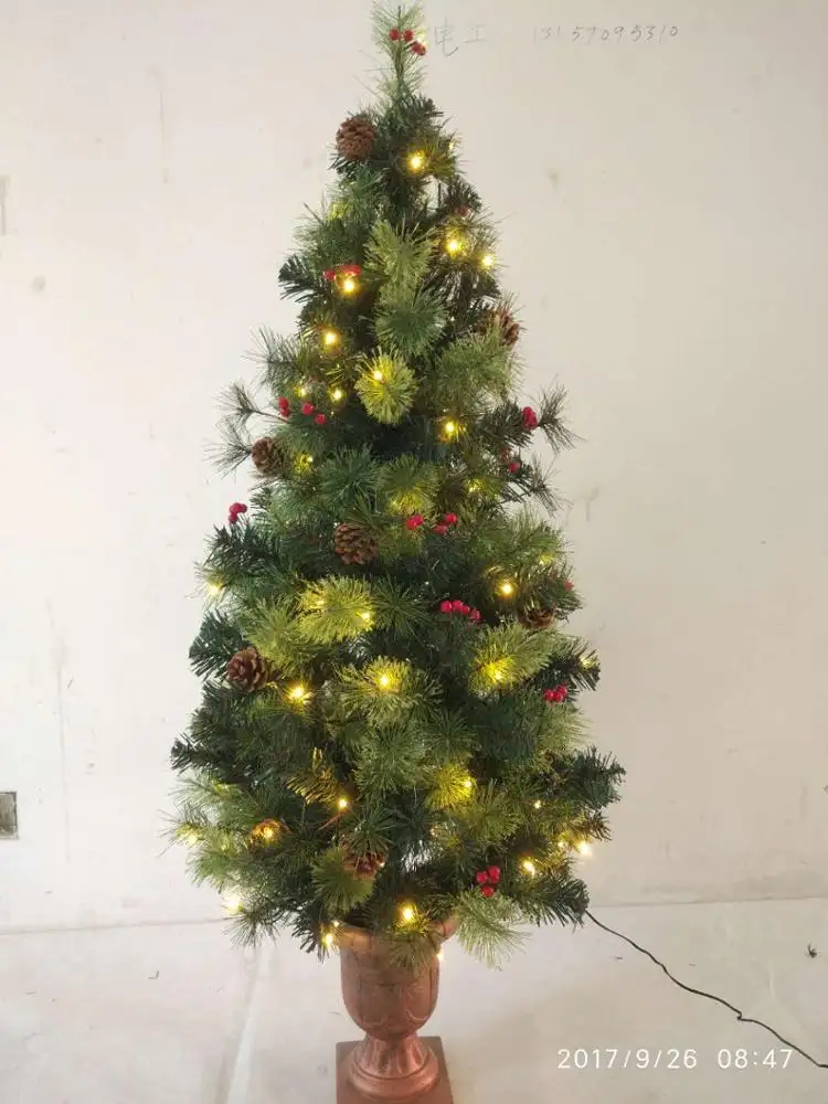 Dekorasi rumah pohon Natal led buatan 210cm persediaan dekorasi pohon Natal puncak pohon Natal albero di natale
