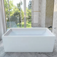 Baignoire spa Offre Spéciale moderne autoportante blanche en acrylique blanc Massage seul Baignoire plongeante froide Offre Spéciale spa au design moderne
