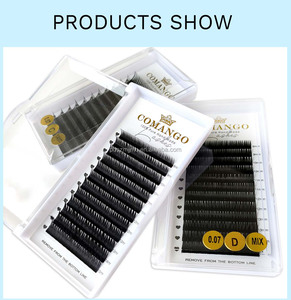 Pestañas CoMango Devil Curl Wet <span class=keywords><strong>Manga</strong></span>, <span class=keywords><strong>Súper</strong></span> Suaves, Color Negro Puro, Raíz Plana, Pestañas de Anime para Cosplay, Maquillaje - Product Image 3