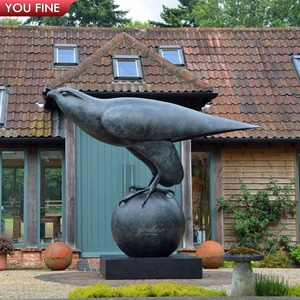 YOUFINE Large Bronze <strong>Phoenix</strong> Statue Life-Size Chinese Mythical Bird Sculpture for Public Plaza &amp; Landmark Decor - Product Image 5